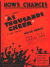 Sheet music cover for As Thousands Cheer