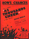 Sheet music cover for As Thousands Cheer